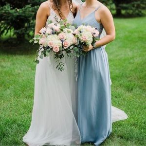 Dusty blue Blake azazie dress (size 0)